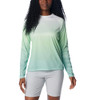 FL2009 COLUMBIA PFG SUPER TIDAL TEE LONG SLEEVE WOMEN 2XL NEW MINT GRADIENT New