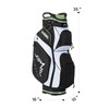 HIMAL 14-WAY FULL LENGTH PREMIUM GOLF CART BAG - BLACK/WHITE