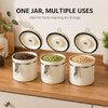 MEGAWISE VC0003 COFFEE CANISTER, AIRTIGHT STAINLESS STEEL, 1.5L - CREAM WHITE New