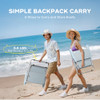 YSSOA Folding Beach Adults Portable Beach Chair Low Back Backpack Chair - Grey