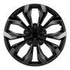 Pilot Automotive 16" Spyder Gunmetal Grey & Black Universal Hubcap 4-pack