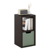FURINNO CUBICLE BOOK SHELF 2-CUBE BOOKSHELF EXTRA THICK FRAME LU22003DOK - BLACK New
