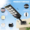 BRIGHTEVER SOLAR STREET LIGHTS OUTDOOR 4-PACK 6500K, 192LEDS - BLACK