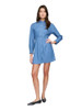 GAP Women's Fit and Flare Mini Shirtdress, Medium Wash, XX-Large