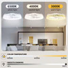 LTEMZIIY 20 IN INDOOR MODERN WHITE CRYSTAL FLUSH MOUNT CEILING FAN LIGHT - WHITE New