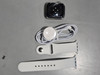 APPLE WATCH SERIES 9 (GPS + LTE ) 45MM SILVER STAINLESS STEEL WHITE SPORT BAND