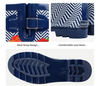 LANDCHIEF RAIN BOOTS MID CALF SOLID WATERPROOF RUBBER BOOTS SIZE: 9 - BLUE WAVE