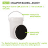 Champion Sports 6 Gallon Bucket Padded Soft Seat Lid Durable B0029VNJ7E - White New