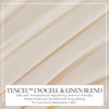 TENCEL KING SIZE MAGDALENA TENCEL LYOCELL & LINEN BLEND SHEET SET - IVORY