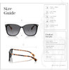 RALPH LAUREN SQUARE SUNGLASSES FOR WOMEN - SHINY BLACK/POLARIZED GRADIENT BROWN