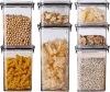 KITCHEN THEORY 7-PIECE FOOD CONTAINER SET WITH SNAP-LOCK AIRTIGHT LIDS - CLEAR