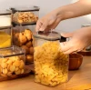 KITCHEN THEORY 7-PIECE FOOD CONTAINER SET WITH SNAP-LOCK AIRTIGHT LIDS - CLEAR