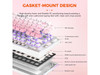 DAREU EK75PRO Sakura Pink 75% Wireless Mechanical Gaming Keyboard, Gasket-Tuned