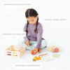 Pearhead Wooden Play Food Set - 21-Piece Pretend Kitchen Toy, Ages 2 3 4 New