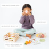 Pearhead Wooden Play Food Set - 21-Piece Pretend Kitchen Toy, Ages 2 3 4 New