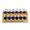 HYNAWIN 2 Tiers Bamboo Wine Rack Countertop Wine Display Stand B0C27WNV32