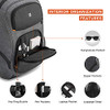 LEVEL8 Condor Laptop Backpack Extra Large Bussiness Bag USB Charging Port Grey New