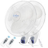 Simple Deluxe 16'' Wall Mount Fan with Remote Control 3 Speed Timer B07D7HTGZV New