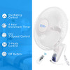 Simple Deluxe 16'' Wall Mount Fan with Remote Control 3 Speed Timer B07D7HTGZV New