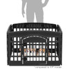 IRIS USA 4-PANEL DOG PLAYPEN PET ENCLOSURE CUSTOM CONFIGURATION, 604E - BLACK New