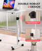 KLSMYHOKI STANDING DESK ADJUSTABLE HEIGHT DESK ROLLING DESK 16"x31.5" - WHITE
