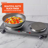 IMUSA DOUBLE ELECTRIC HOT PLATE, PERFECT - BLACK