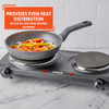 IMUSA DOUBLE ELECTRIC HOT PLATE, PERFECT - BLACK
