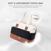 LOVEVOOK TRAVEL DUFFLE BAG - PUFFER WEEKENDER BAGS FOR WOMEN - OFF WHITE/BLACK New