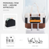 LOVEVOOK TRAVEL DUFFLE BAG - PUFFER WEEKENDER BAGS FOR WOMEN - OFF WHITE/BLACK New