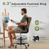 AMSEATEC DRAFTING TALL OFFICE CHAIR WITH FOOTREST FOR STANDING DESK - TAN