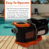 BLACK+DECKER 1.5HP VARIABLE IN GROUND POOL PUMP WIFI ENABLED DUAL VOLT - BLACK
