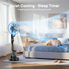 AetherMist Misting Fan, 16'' Standing Fan with Humidifier, Oscillating Fan New