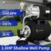 LANCHEZ 1.6 HP Shallow Well Pump 1340 GPH Stainless Steel Water Transfer Pump