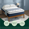 ZINUS 14 INCH COOLING COMFORT SUPPORT HYBRID MATTRESS NEW VERSION - QUEEN WHITE New
