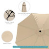 Sunnydaze Outdoor Patio Umbrella with Tilt & Crank, 9ft - Beige