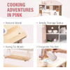 Robud Play Kitchen for Kids Toddlers, Wooden Play Kitchen, Toy Kitchen - Pink New