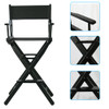 JXUFDHO Tall Directors Chair 30'' Makeup Chair Makeup Artist Black B09XDZM18N New