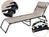 KingCamp Adjustable 4-Position Outdoor Chaise Lounge Chair Heavy Duty Camping New
