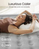 iDOO Queen Size Air Mattress Inflatable Airbed Built-in Pump 80x60x13in - Black
