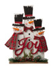 Glitzhome Christmas Table Decor 18 Inches Wood Snowman Ornaments B08GFCZW5P