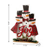 Glitzhome Christmas Table Decor 18 Inches Wood Snowman Ornaments B08GFCZW5P