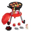 28 PCS BBQ GRILL PLAYSET KIDS TOYS KITCHEN PLAYSET SOUND & LIGHT - MULTICOLOR