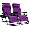 Best Choice Products Set of 2 Adjustable Steel Mesh Zero Gravity Lounge Chair New