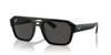 RAY-BAN UNISEX CORRIGAN SQUARE SUNGLASSES - BLACK/DARK GRAY