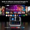 HAPPRUN 2000 ANSI OUTDOOR PROJECTOR GOOGLE TV 4K DECODING HAPPRUN-K7 - GRAY