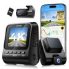 JZones 4K+1080P FHD Dash Cam Front and Rear Dual Dash Camera for Cars - Black New