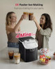 ICYGLEE EUHOMY NUGGET ICE MAKER COUNTERTOP MAX 40LBS DAILY SONIC ICE - BLACK
