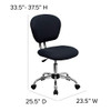 Flash Furniture Beverly Mid-Back Gray Mesh Padded Swivel Task Office Chair New
