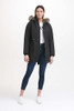 LW7WP625 Levi's Women's Faux Fur Lined Hooded Parka Jacket Coat Black 1X