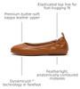 Q74-399-045 FitFlop Allegro Ballet Flats WOMEN 8 LIGHT TAN